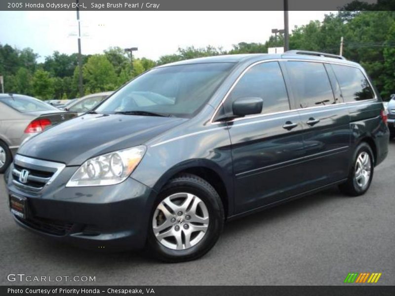 Sage Brush Pearl / Gray 2005 Honda Odyssey EX-L