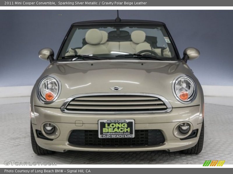 Sparkling Silver Metallic / Gravity Polar Beige Leather 2011 Mini Cooper Convertible