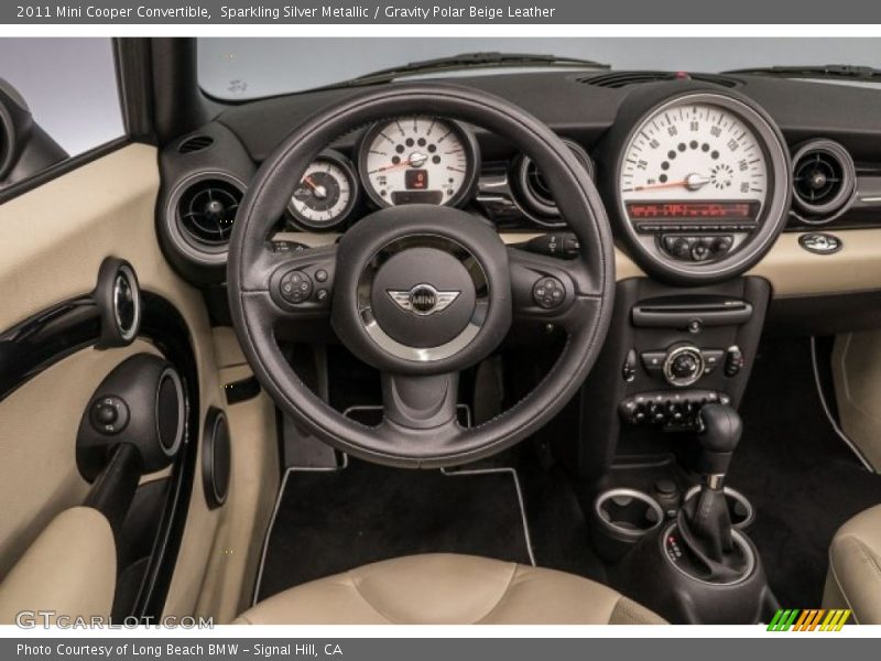 Sparkling Silver Metallic / Gravity Polar Beige Leather 2011 Mini Cooper Convertible