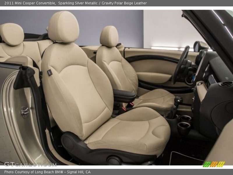 Sparkling Silver Metallic / Gravity Polar Beige Leather 2011 Mini Cooper Convertible