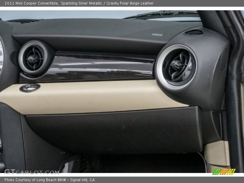 Sparkling Silver Metallic / Gravity Polar Beige Leather 2011 Mini Cooper Convertible