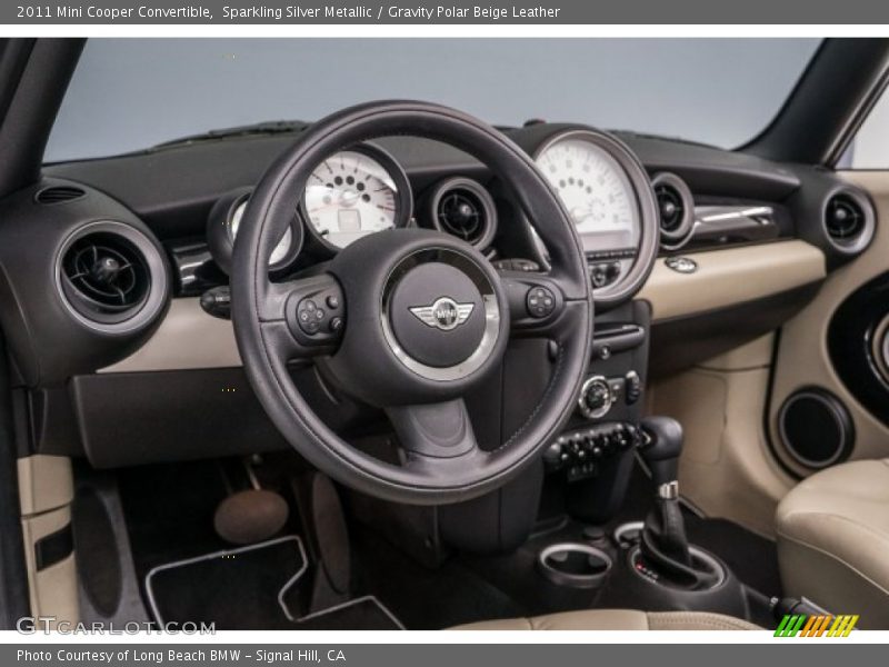 Sparkling Silver Metallic / Gravity Polar Beige Leather 2011 Mini Cooper Convertible