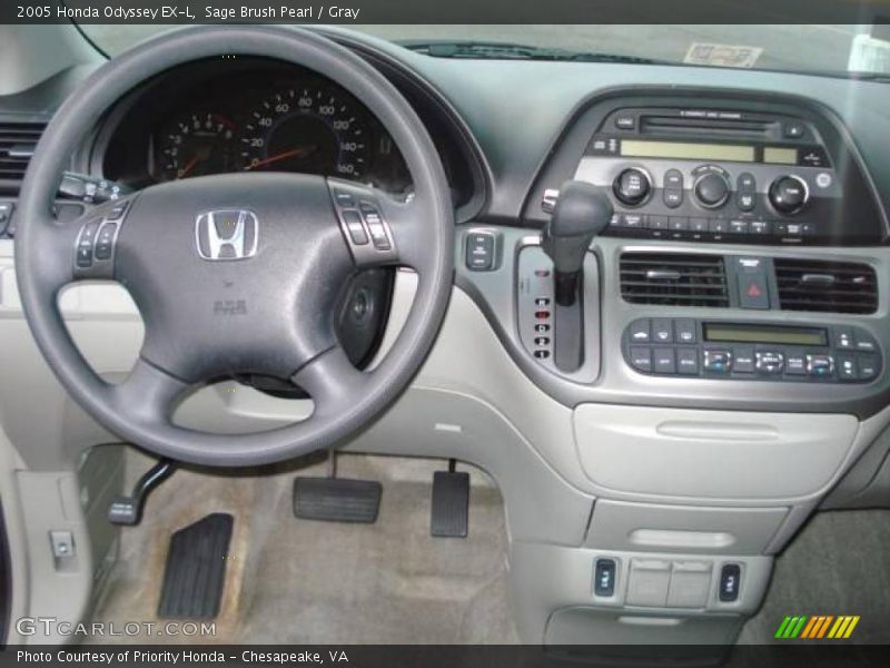 Sage Brush Pearl / Gray 2005 Honda Odyssey EX-L