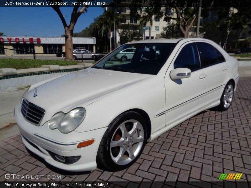 Arctic White / Black 2007 Mercedes-Benz C 230 Sport