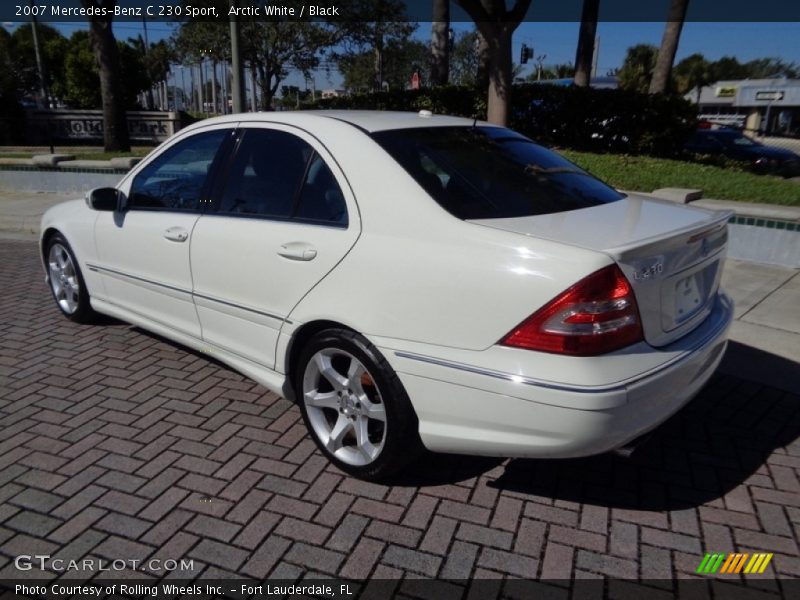 Arctic White / Black 2007 Mercedes-Benz C 230 Sport