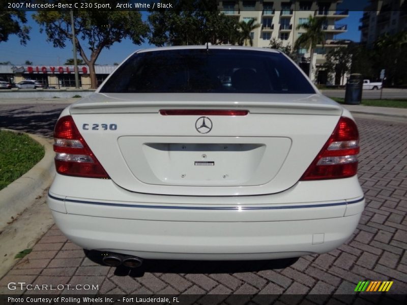 Arctic White / Black 2007 Mercedes-Benz C 230 Sport