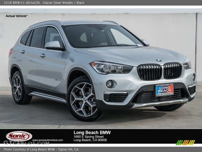 Glacier Silver Metallic / Black 2018 BMW X1 sDrive28i