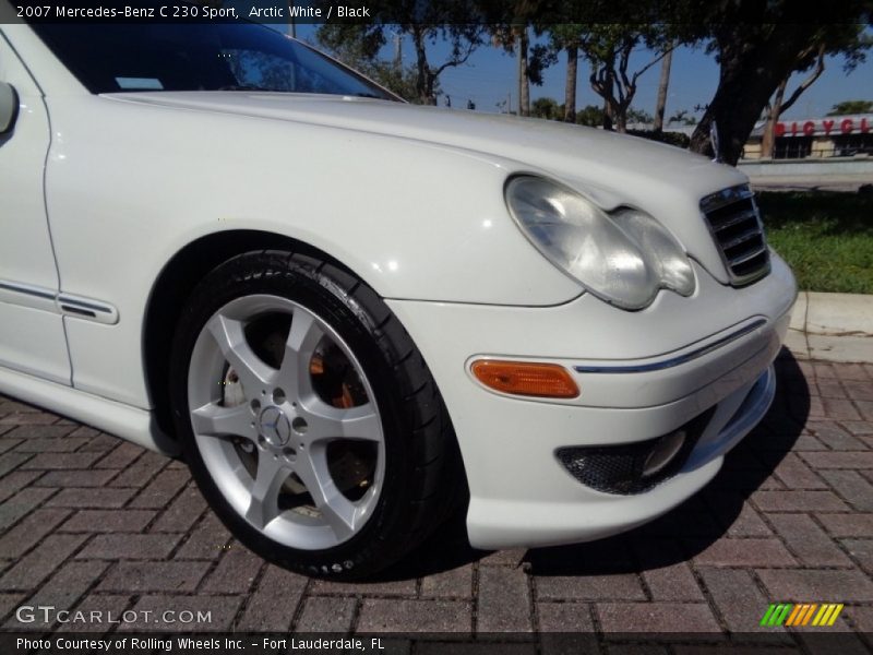 Arctic White / Black 2007 Mercedes-Benz C 230 Sport