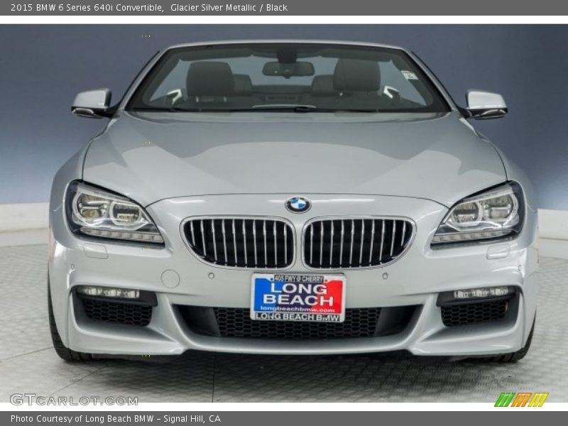 Glacier Silver Metallic / Black 2015 BMW 6 Series 640i Convertible
