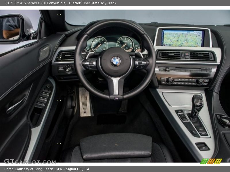 Glacier Silver Metallic / Black 2015 BMW 6 Series 640i Convertible