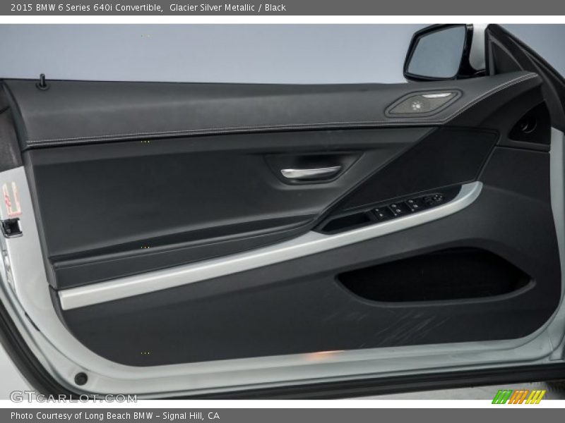 Glacier Silver Metallic / Black 2015 BMW 6 Series 640i Convertible