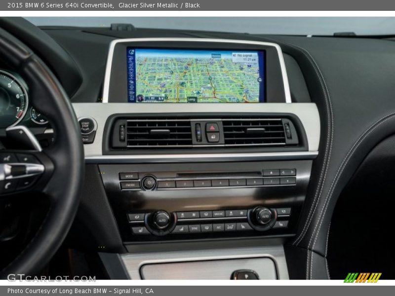 Glacier Silver Metallic / Black 2015 BMW 6 Series 640i Convertible