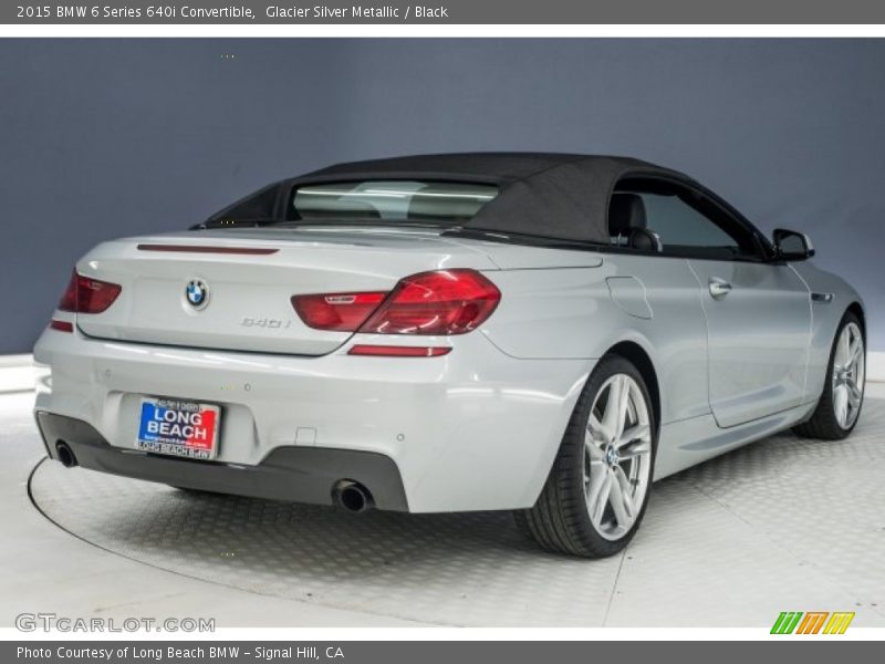 Glacier Silver Metallic / Black 2015 BMW 6 Series 640i Convertible