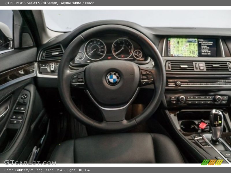 Alpine White / Black 2015 BMW 5 Series 528i Sedan