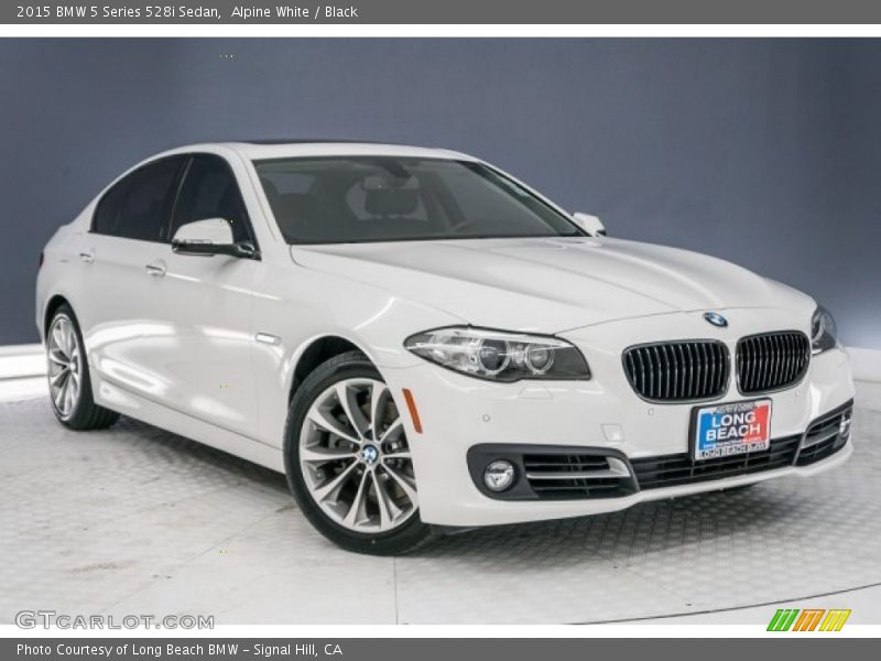 Alpine White / Black 2015 BMW 5 Series 528i Sedan