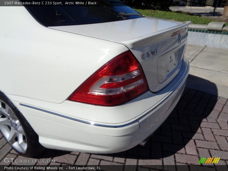 Arctic White / Black 2007 Mercedes-Benz C 230 Sport