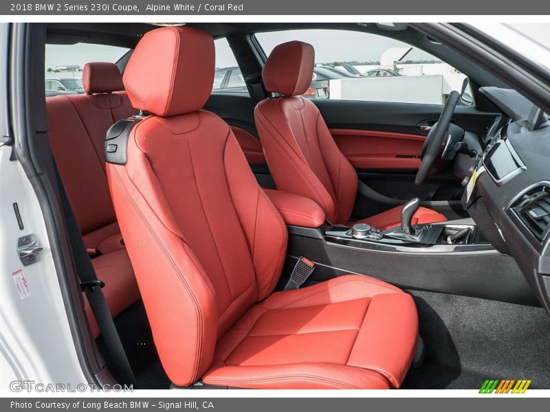 Alpine White / Coral Red 2018 BMW 2 Series 230i Coupe