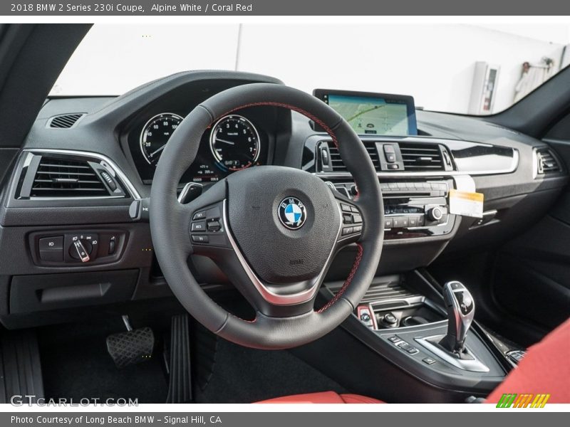 Alpine White / Coral Red 2018 BMW 2 Series 230i Coupe