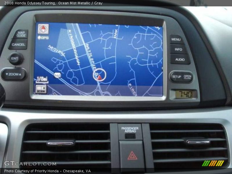 Ocean Mist Metallic / Gray 2008 Honda Odyssey Touring