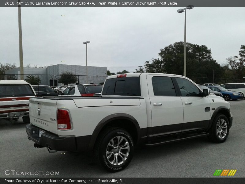 Pearl White / Canyon Brown/Light Frost Beige 2018 Ram 1500 Laramie Longhorn Crew Cab 4x4