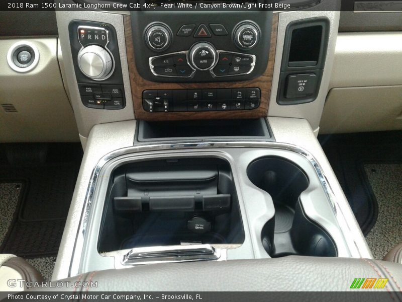 Pearl White / Canyon Brown/Light Frost Beige 2018 Ram 1500 Laramie Longhorn Crew Cab 4x4