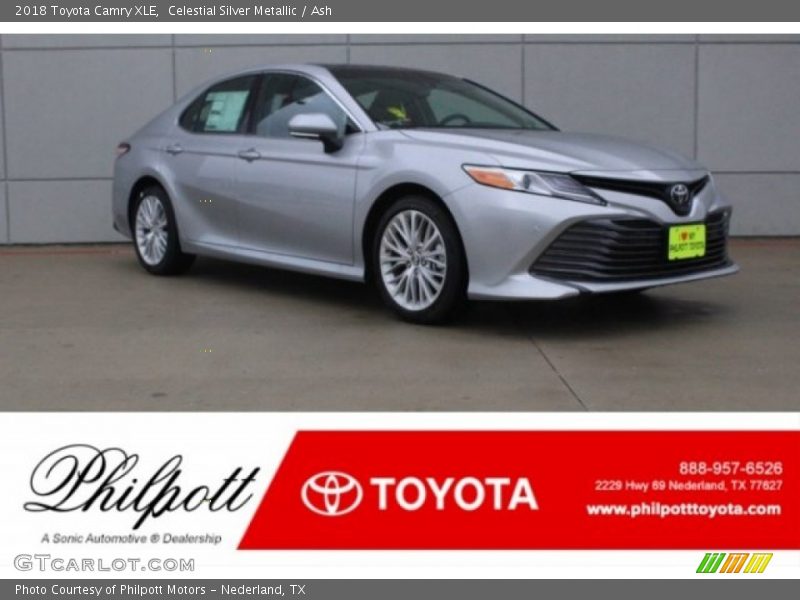 Celestial Silver Metallic / Ash 2018 Toyota Camry XLE