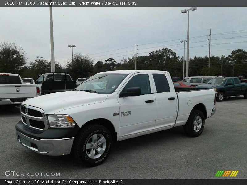 Bright White / Black/Diesel Gray 2018 Ram 1500 Tradesman Quad Cab