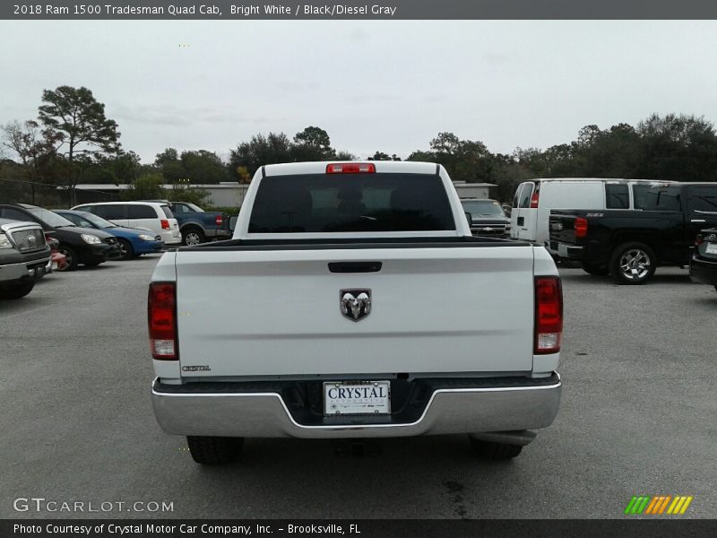 Bright White / Black/Diesel Gray 2018 Ram 1500 Tradesman Quad Cab