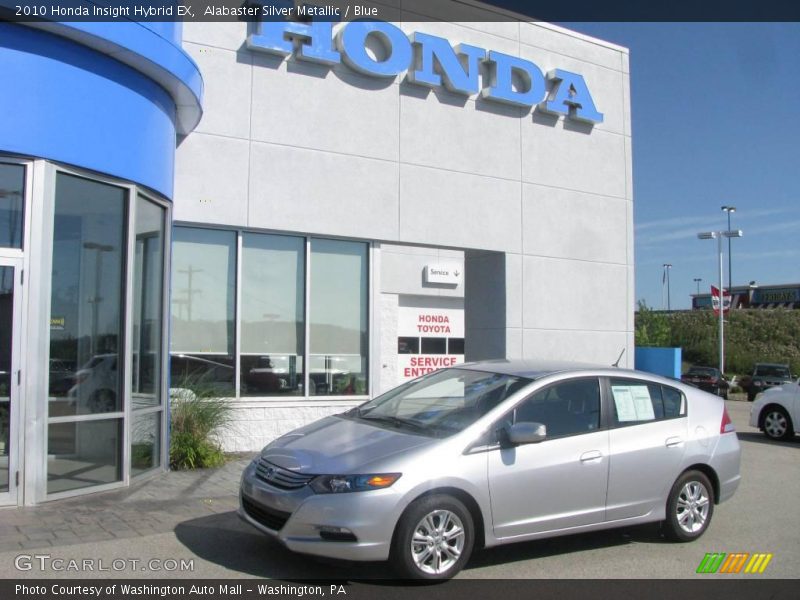 Alabaster Silver Metallic / Blue 2010 Honda Insight Hybrid EX