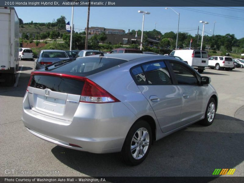 Alabaster Silver Metallic / Blue 2010 Honda Insight Hybrid EX