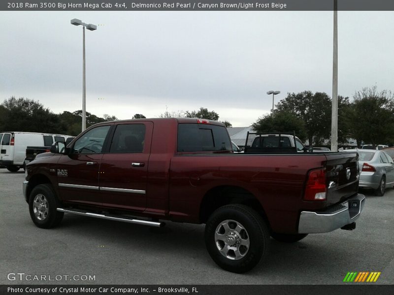 Delmonico Red Pearl / Canyon Brown/Light Frost Beige 2018 Ram 3500 Big Horn Mega Cab 4x4