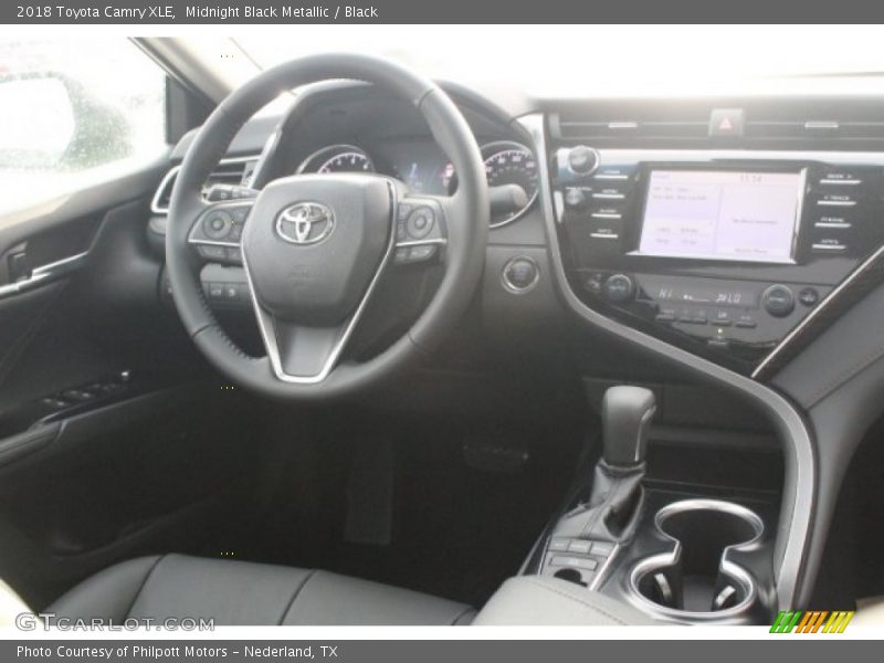 Midnight Black Metallic / Black 2018 Toyota Camry XLE