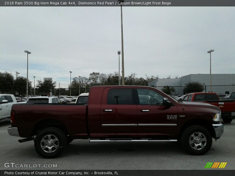 Delmonico Red Pearl / Canyon Brown/Light Frost Beige 2018 Ram 3500 Big Horn Mega Cab 4x4