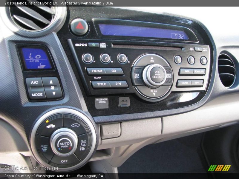 Alabaster Silver Metallic / Blue 2010 Honda Insight Hybrid EX