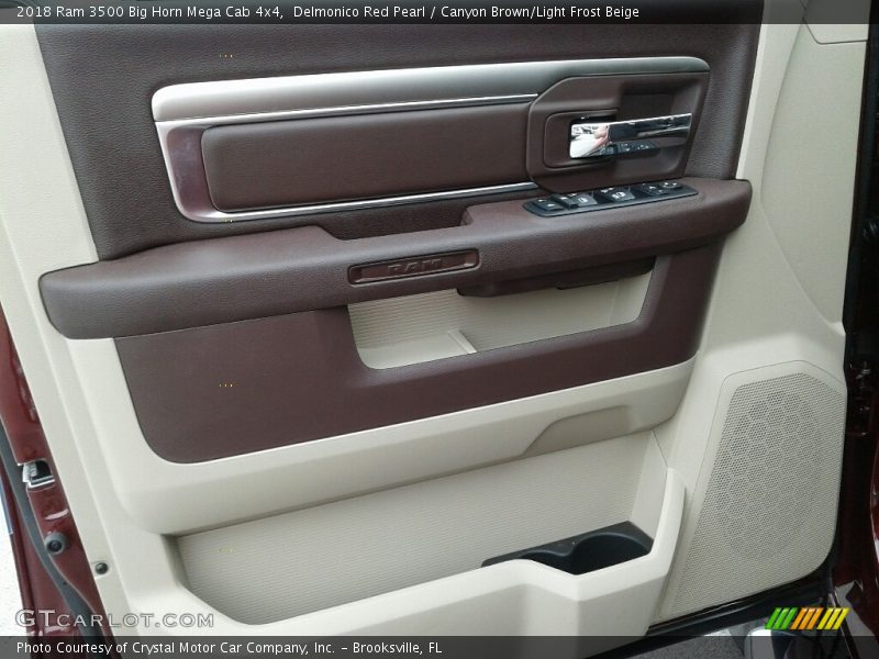Delmonico Red Pearl / Canyon Brown/Light Frost Beige 2018 Ram 3500 Big Horn Mega Cab 4x4