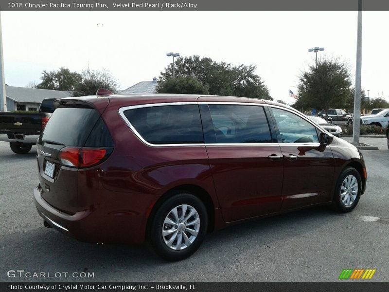 Velvet Red Pearl / Black/Alloy 2018 Chrysler Pacifica Touring Plus