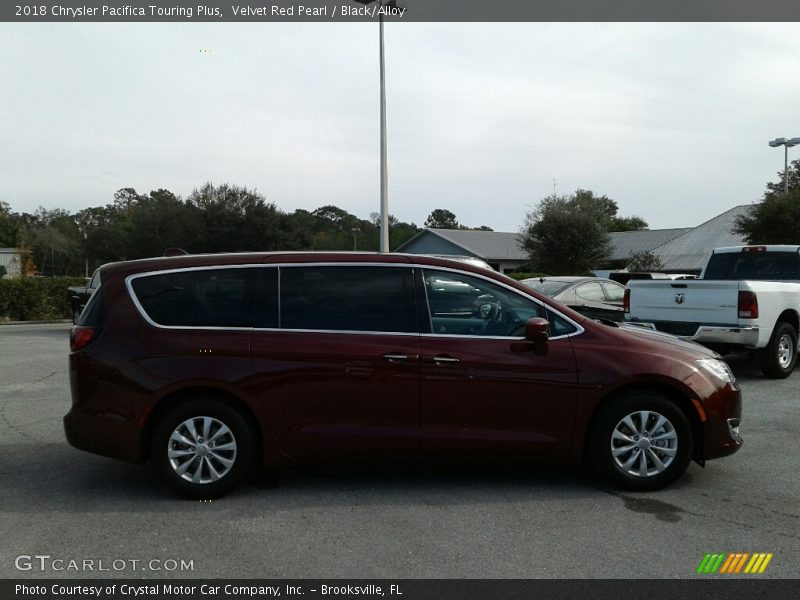 Velvet Red Pearl / Black/Alloy 2018 Chrysler Pacifica Touring Plus