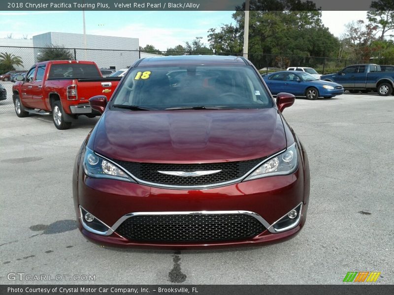 Velvet Red Pearl / Black/Alloy 2018 Chrysler Pacifica Touring Plus