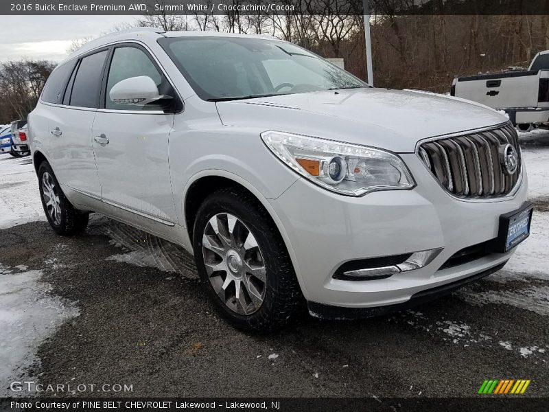 Summit White / Choccachino/Cocoa 2016 Buick Enclave Premium AWD