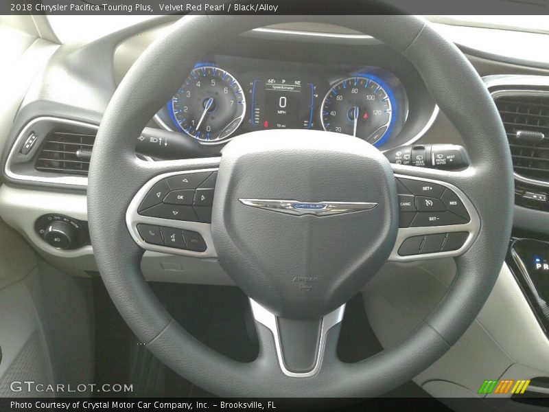 Velvet Red Pearl / Black/Alloy 2018 Chrysler Pacifica Touring Plus