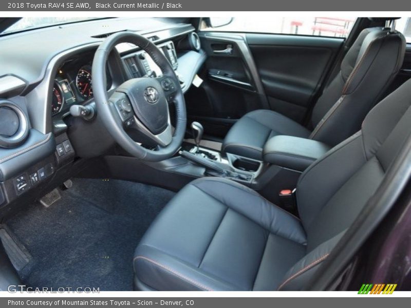 Black Current Metallic / Black 2018 Toyota RAV4 SE AWD
