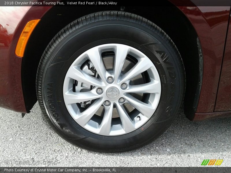 Velvet Red Pearl / Black/Alloy 2018 Chrysler Pacifica Touring Plus
