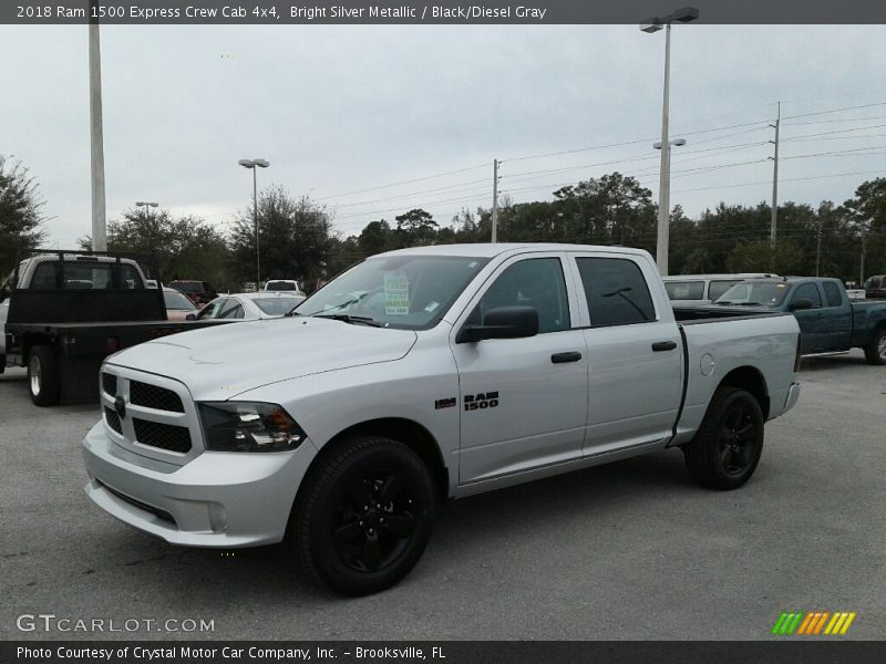 Bright Silver Metallic / Black/Diesel Gray 2018 Ram 1500 Express Crew Cab 4x4