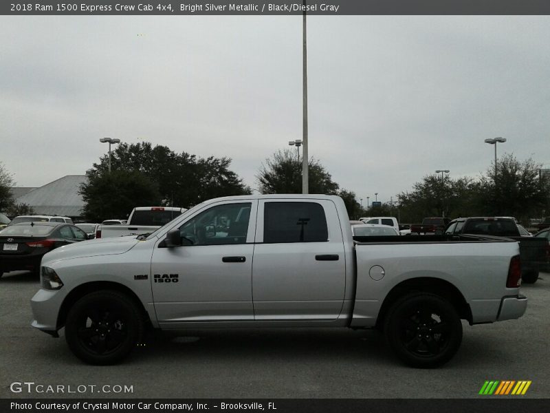Bright Silver Metallic / Black/Diesel Gray 2018 Ram 1500 Express Crew Cab 4x4