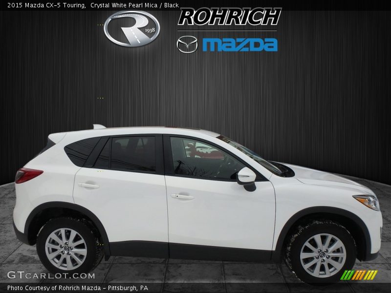 Crystal White Pearl Mica / Black 2015 Mazda CX-5 Touring