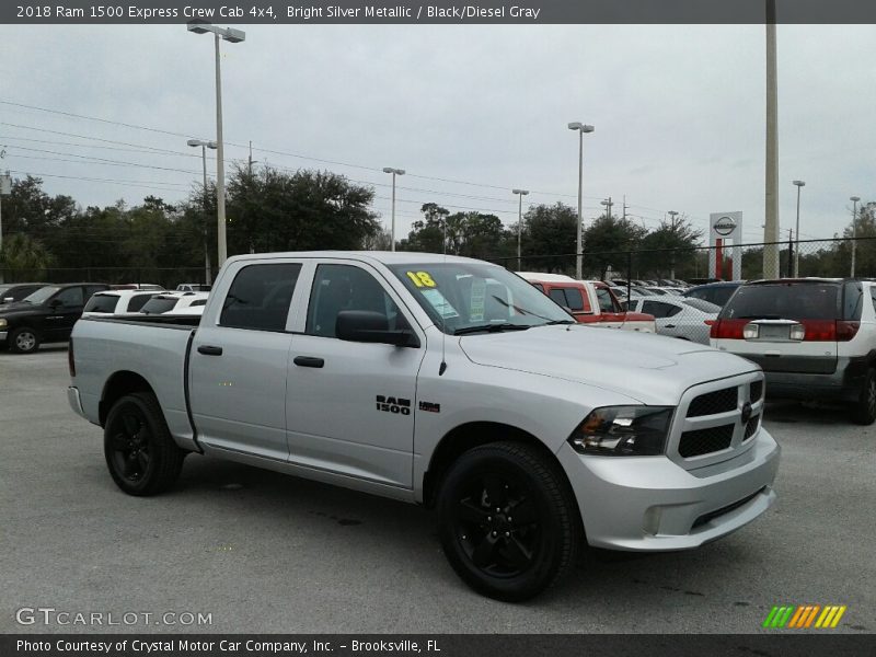 Bright Silver Metallic / Black/Diesel Gray 2018 Ram 1500 Express Crew Cab 4x4