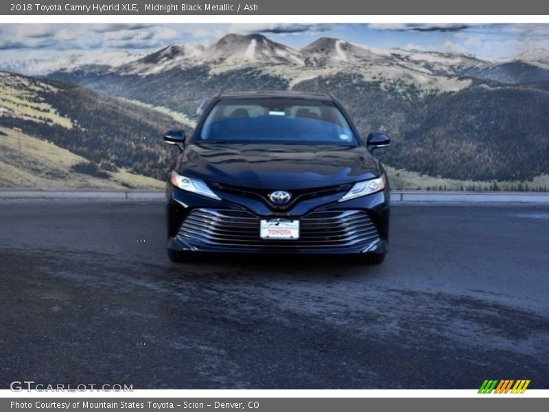 Midnight Black Metallic / Ash 2018 Toyota Camry Hybrid XLE