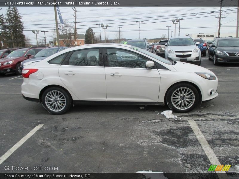 White Platinum / Charcoal Black 2013 Ford Focus Titanium Sedan