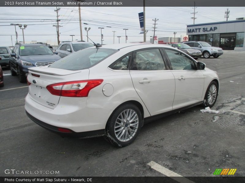White Platinum / Charcoal Black 2013 Ford Focus Titanium Sedan