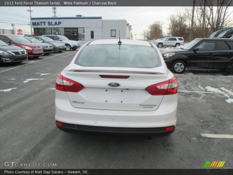 White Platinum / Charcoal Black 2013 Ford Focus Titanium Sedan